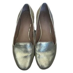 Fossil Metallic Gold Calabash Loafer